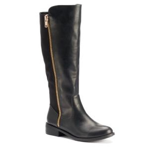 LC Lauren Conrad Black Lollipop Tall Riding Boots